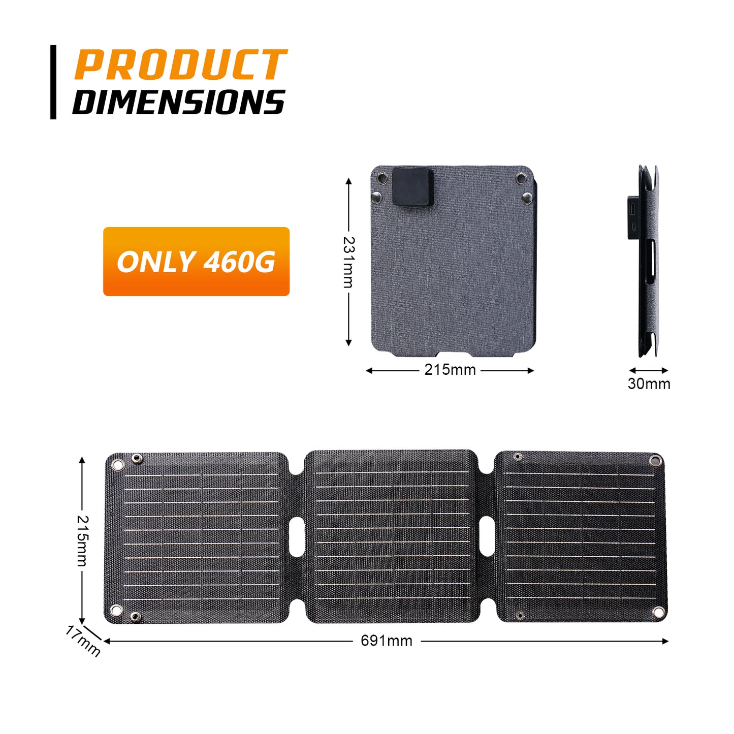 JQB SunWave 21W | Foldable Solar Panel