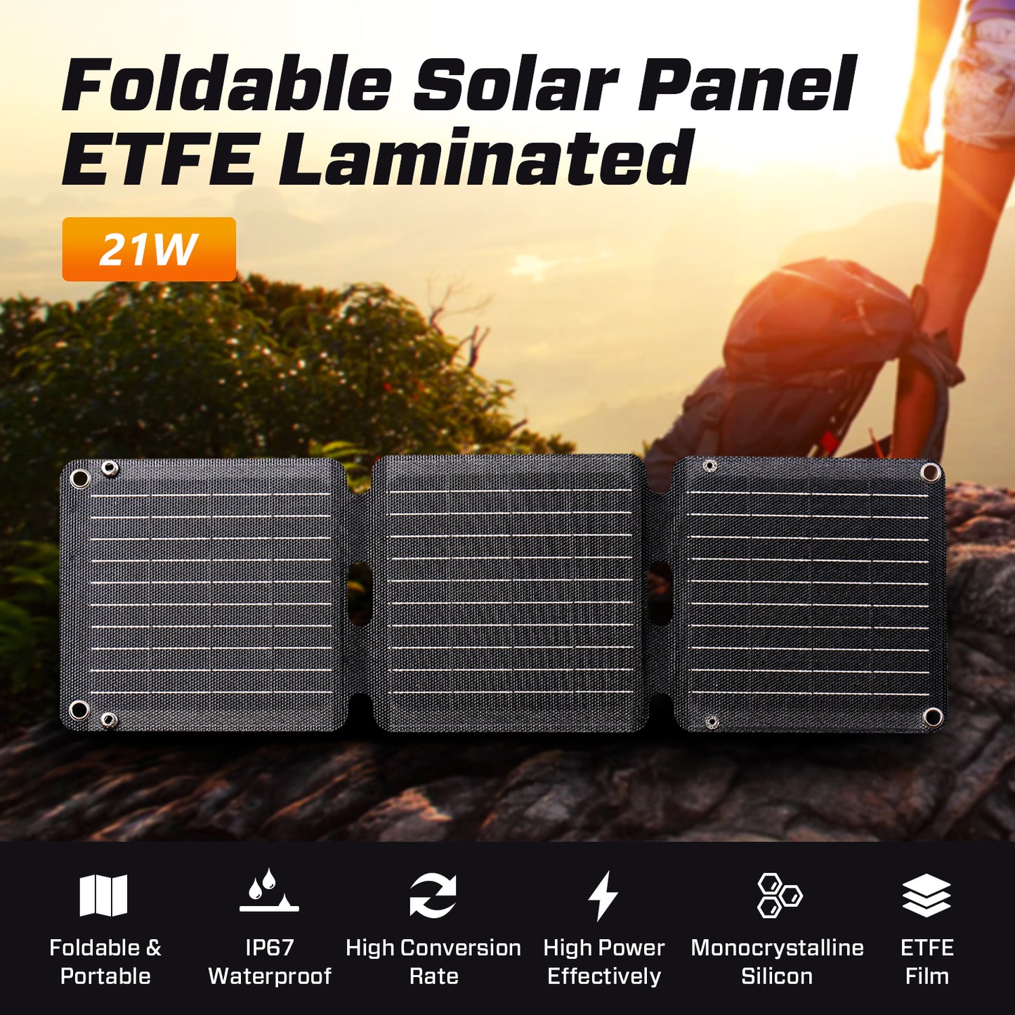 JQB SunWave 21W | Foldable Solar Panel